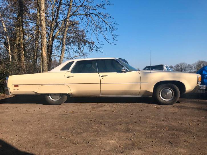 Oldtimer oldsmobile 98 Regancy, Auto's, Oldtimers, Particulier, Oldsmobile, Benzine, Berline, 4 deurs, Automaat, Beige, Beige