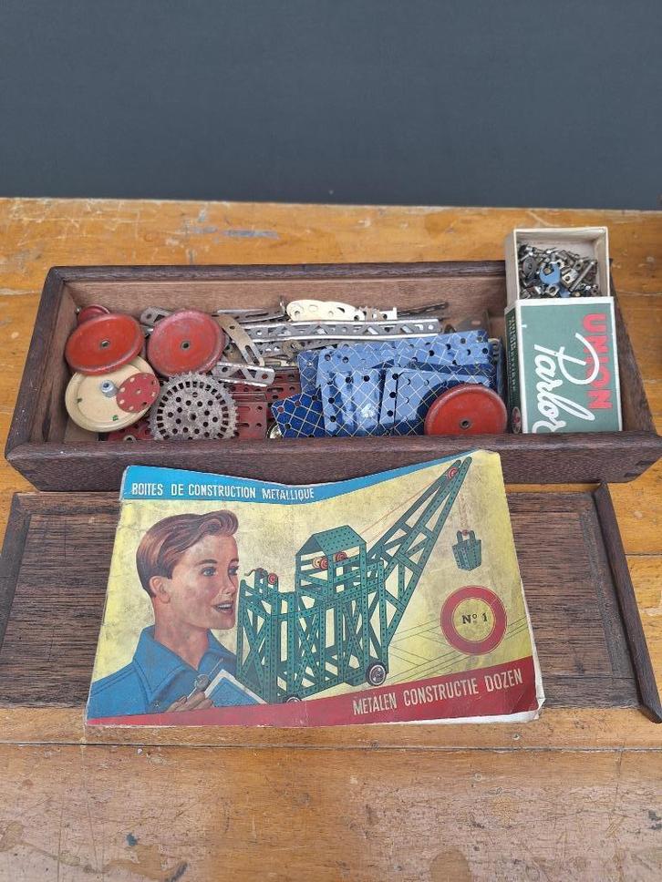 Jaren '50-'60 speel-set, voorloper van Meccano, Antiek en Kunst, Antiek | Speelgoed, Ophalen
