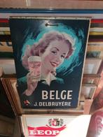 Ancienne belle enseigne publicitaire pour la bière, Collections, Enlèvement ou Envoi