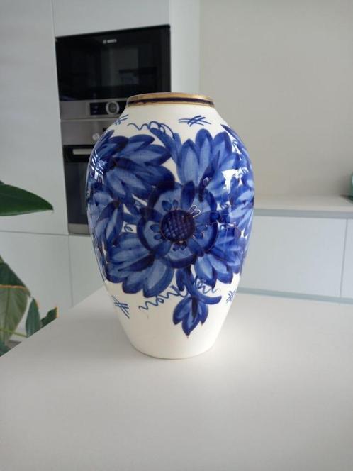 brocante vaas keramiek bloemen, Antiquités & Art, Antiquités | Vases, Enlèvement ou Envoi