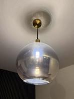 hanglamp licht zwart getint glas incl lamp, Huis en Inrichting, Lampen | Hanglampen, Ophalen, Zo goed als nieuw, Glas