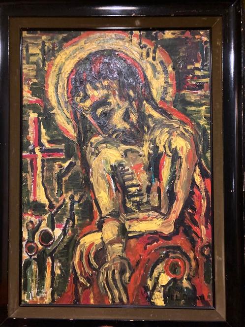 Sterke vintage portret van Enrico Donati.’ Bieden kan zeker., Antiek en Kunst, Kunst | Schilderijen | Modern, Ophalen