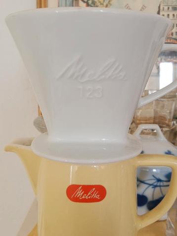 MELITTA 123, FILTRE VINTAGE EN CERAMIQUE, BLANC, Enlèvement, Utilisé