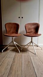 2x Chaise design Adelaide en velours par Henrik Pedersen, Maison & Meubles, Comme neuf, Brun, Enlèvement, Design chic