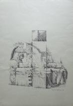 PAUL VAN GYSEGHEM / COMPOSITIE / ZW-W LITHO / 61x43cm / 1978, Ophalen of Verzenden