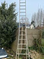 Aluminium ladder 20 treden 5m, 14 treden en 14 treden, Doe-het-zelf en Bouw, Ophalen, Gebruikt, Ladder