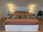 IKEA Malm bed, Huis en Inrichting, Ophalen, Gebruikt, Wit, Tweepersoons