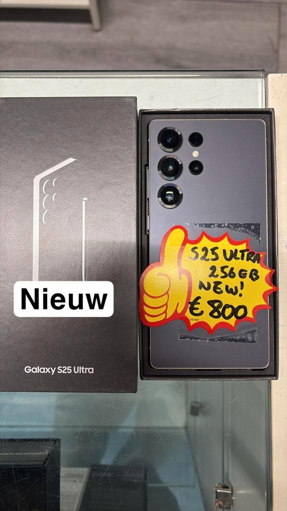 Samsung S25 Ultra 256gb Nieuw 2 jaar garantie, Telecommunicatie, Mobiele telefoons | Samsung, Zwart, Ophalen
