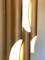 2x Raak Maxi Fuga XL wandlamp: 3 kolom bronskleurig, Ophalen of Verzenden, Gebruikt, Metaal, Mid century