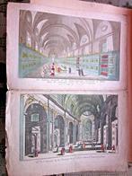 Rome Italie Vatican Vues d'optique rehaussées époque 18ème, Enlèvement ou Envoi