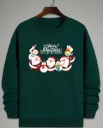 Kerst trui / Kersttrui: Groen met kerstman (Nieuw), Vert, Enlèvement ou Envoi, Taille 52/54 (L), Neuf