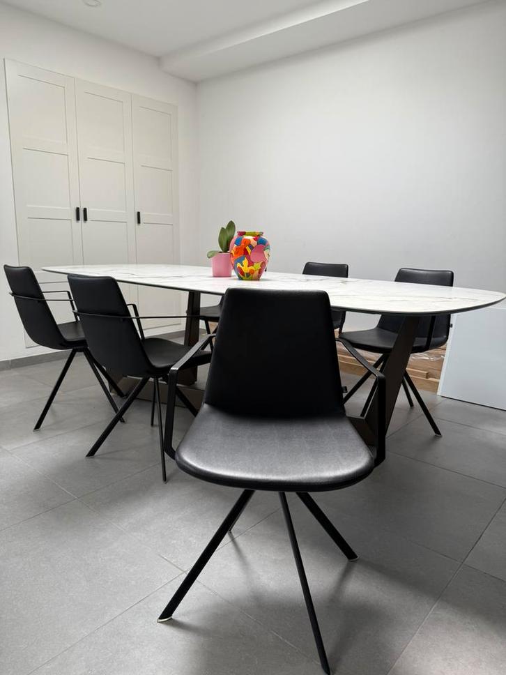 6x JOLI Rafael Design Eetkamerstoelen, Huis en Inrichting, Stoelen, Zo goed als nieuw, Zwart, Ophalen