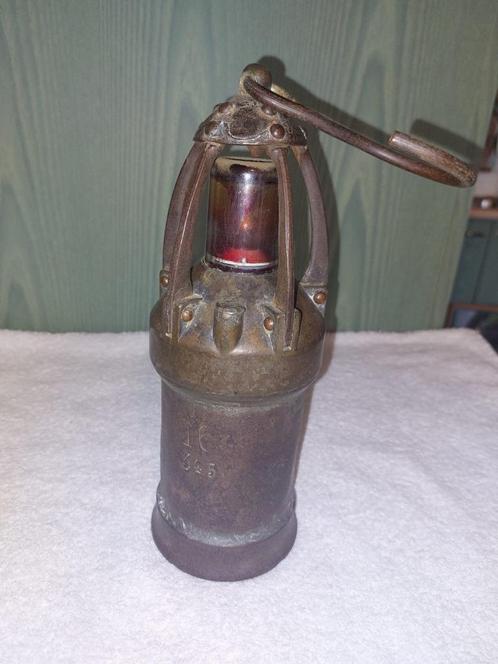 oude mijnwerkerslamp, begin 1900, Antiek en Kunst, Curiosa en Brocante, Ophalen of Verzenden