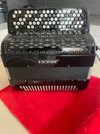 Borsini accordeon, Muziek en Instrumenten, Zo goed als nieuw, 96-bas, Knopaccordeon, Met riemen