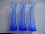 3  vases soliflores verre bleus très fin , MURANO  9€ enlève, Maison & Meubles, Neuf, Moins de 50 cm, Enlèvement ou Envoi, Verre