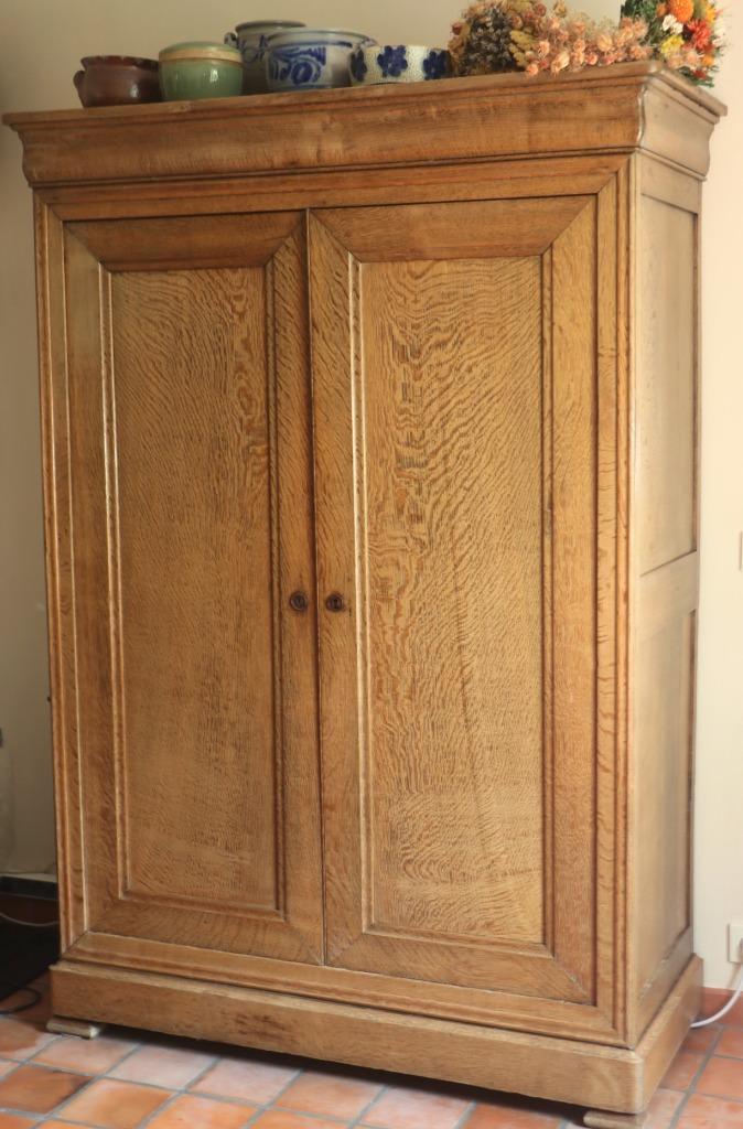 mooie oude hallkast " Louis Philippe", Huis en Inrichting, Kasten | Kleerkasten, Gebruikt, Met lade(s), Met deur(en), Eikenhout