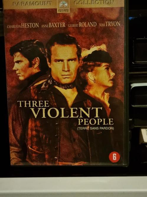 Three Violent People, Charlton Heston, Anne Baxter, Cd's en Dvd's, Dvd's | Klassiekers, Ophalen of Verzenden