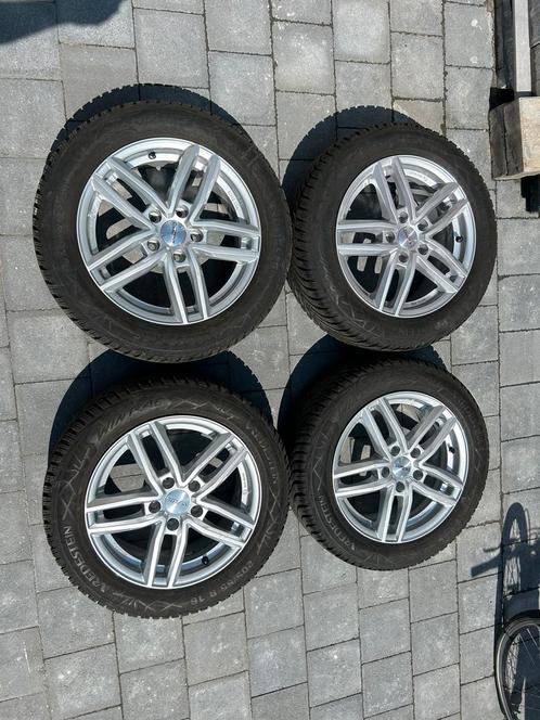 Audi/VW Aluminium velgen met winterbanden 205/55/R16, Auto-onderdelen, Banden en Velgen, Banden en Velgen, Winterbanden, 16 inch