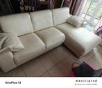 Canapé en cuir véritable de marque ROM (belge) avec certific, Ophalen, 250 tot 300 cm, Driepersoons, Zo goed als nieuw