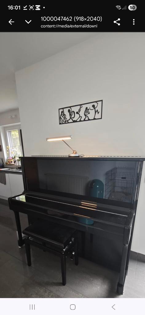 Piano Doutreline Concerto II PE, Muziek en Instrumenten, Piano's, Gebruikt, Piano, Zwart, Hoogglans, Ophalen