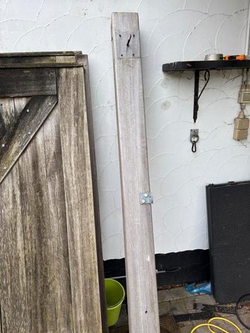 Poort volledig padouk, Tuin en Terras, Ophalen, Gebruikt, Hout, Draaipoort