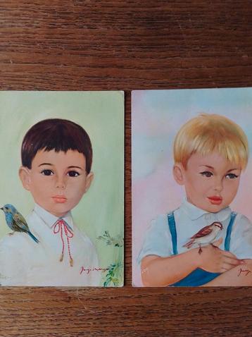 2 vintage postkaarten 1962, editions d'Art Yvon France beschikbaar voor biedingen