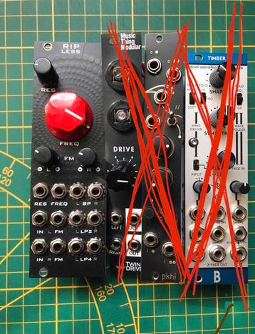 Divers modules eurorack (ripples stereo, twin drive, pkhi), Comme neuf
