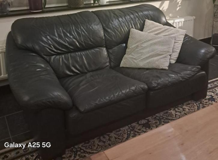 salon, Huis en Inrichting, Zetels | Complete zithoeken, Gebruikt, Leer, Ophalen