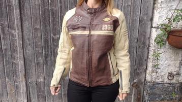 Veste moto neuve, look vintage, full cuir et homologuée ! beschikbaar voor biedingen