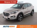 Hyundai Tucson 1.6 TGDI Executive 2WD (bj 2018, automaat), Auto's, Gebruikt, Beige, Leder, 5 zetels