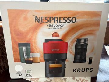 Nespresso Vertuo Pop + Aeroccino 3, Enlèvement, Neuf