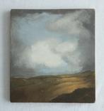 Schilderijtje van Landschap met Vogels - Olieverf, Antiek en Kunst, Ophalen of Verzenden