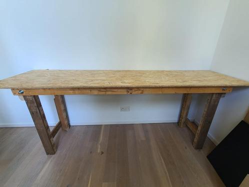 handgemaakte opvouwbare houten werkbank - zeer goede staat, Doe-het-zelf en Bouw, Werkbanken, Zo goed als nieuw, 170 cm of meer