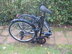 24 inch grote zwarte folding vouwfiets met 6 versnellingen, Fietsen en Brommers, 20 inch of meer, Gebruikt, Versnellingen, Totaal opvouwbaar