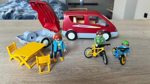 Playmobil Auto met Campingaanhangwagen, Kinderen en Baby's, Speelgoed | Playmobil, Gebruikt, Complete set, Ophalen of Verzenden