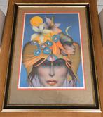 Femme sur fond bleu - Jef Van Tuerenhout (gesigneerd), Antiek en Kunst, Ophalen