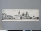Grote dubbele panoramische postkaart Diksmuide grote markt, Ophalen of Verzenden, Voor 1920, Gelopen, West-Vlaanderen