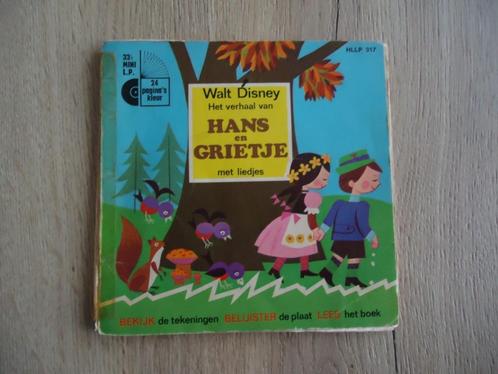 Part 133 - Mini LP  "Walt Disney" anno 1968 Hans En Grietje., Cd's en Dvd's, Vinyl | Kinderen en Jeugd, Gebruikt, Verhaal of Sprookje