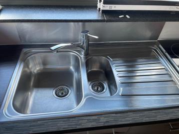 Inox gootsteen incl Grohe mengkraan beschikbaar voor biedingen