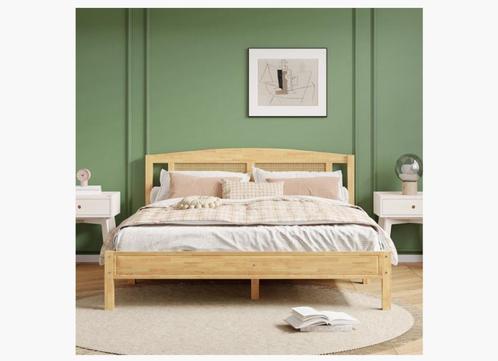 Rotan tweepersoonsbed (nieuw!), Huis en Inrichting, Slaapkamer | Bedden, Nieuw, Tweepersoons, 160 cm, 200 cm, Overige materialen