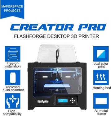 3d printer Flashforge Creator PRO (dual extruder)