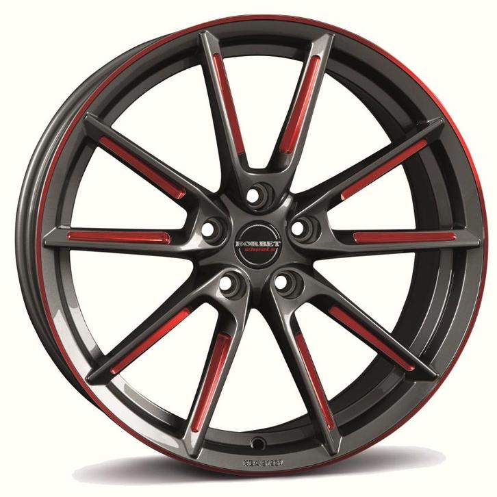 NIEUWE 19 inch 5x114.3 Borbet aluminium sportwielenset, Auto-onderdelen, Banden en Velgen, Velg(en), Zomerbanden, 19 inch, Nieuw