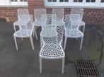 série 8 chaises nid d'abeille empilables intérieur/extérieur, Huis en Inrichting, Stoelen, Ophalen, Gebruikt, Wit, Vijf, Zes of meer stoelen