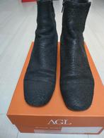 Korte enkellaarsjes in zwart leder  in maat 37.5, Kleding | Dames, Schoenen, Ophalen, Zwart