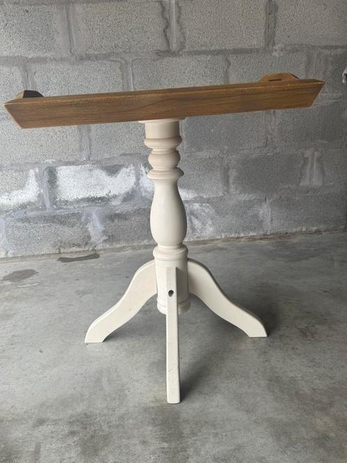 Table d'Appoint avec Plateau Amovible Style Campagne, Huis en Inrichting, Tafels | Bijzettafels, Gebruikt, Hout, Ophalen