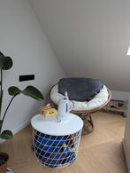 Papasan in rotan (chair), side table with storage, kettle, Huis en Inrichting, Ophalen, Gebruikt, Eenpersoons, Hout