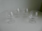 4 cognac glaasjes, Huis en Inrichting, Keuken | Servies, Glas, Glas of Glazen, Ophalen of Verzenden, Effen
