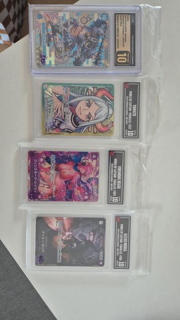 Lot van 4 Graded JP One piece kaarten beschikbaar voor biedingen