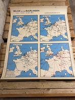 Schoolkaart verbindingswegen + textiel & chemische industrie, Ophalen, Overige thema's