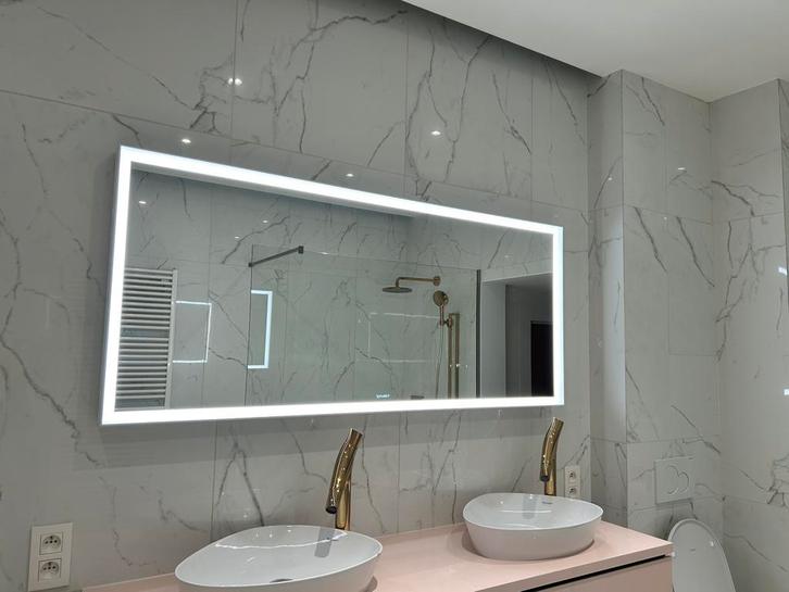 Rechthoekige spiegel duravit met licht, Huis en Inrichting, Woonaccessoires | Spiegels, Zo goed als nieuw, 125 cm of meer, Minder dan 100 cm